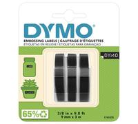 Embossage Ruban Adhésif, Blanc Marche Noir, 9mm X 3M, Paquet De 3 - S0847730