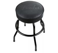 Embossed Black Logo Barstool Black-Black 24"