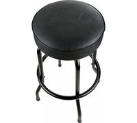Embossed Black Logo Barstool Black-Black 30"