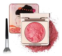 Embossed Smooth Powder Blush Palette for Cheeks, Embossed Girl Blush for Cheeks, Matte Face Powder Blush Palette,natural Matte Waterproof Blush (Pink)