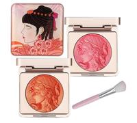 Embossed Smooth Powder Blush Palette For Cheeks, Embossed Girl Blush for Cheeks, Matte Face Powder Blush Palette, Natural Makeup,Radiant Finish,Makeup Blush (Mix, 10cm)