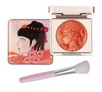 Embossed Smooth Powder Blush Palette For Cheeks, Embossed Girl Blush for Cheeks, Matte Face Powder Blush Palette, Natural Makeup,Radiant Finish,Makeup Blush (Orange, 10cm)