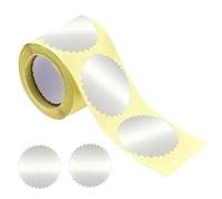 Embossed Stickers|Embossing Labels with Serrated Edge | 100 Pieces Self-Adhesive Notary Certificate Foil Label for Shower Invitation Wedding Invitations Party Favor Christmas Greeting Cards