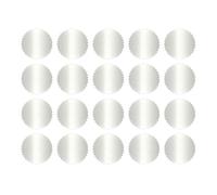 Embossed Stickers - Lot de 100 autocollants à relief argenté/or avec bord dentelé 4,5 cm | étiquettes autocollantes pour certificats, invitations de mariage, shower, fêtes et cartes de Noël