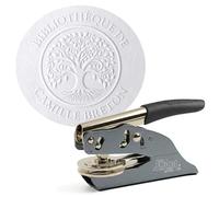 Embosseur Ex Libris personnalisé pour livres - Tampon à sec avec nom gravé, 41 mm - Pince à gaufrage de bibliothèque - JUST REFINE (Insignia Eternitas)