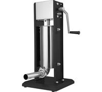 Embossoir à saucisses professionnel Zelsius, 5 litres, noir, embossoir à saucisses en inox avec manivelle