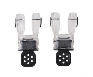Embouchure de régulateur de plongée, protège-morsure malléable avec ajustement, embout en silicone anti-fuite pour remplacement d'équipement de plongée, 2 (couleur transparente)