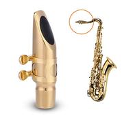 Embouchure de saxophone alto, embouchure de saxophone alto en métal Mib, accessoire d'instruments de musique avec coussinets pour professionnels et débutants du saxophone