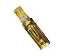 Embouchure de saxophone alto en laiton avec ligature et capuchon réutilisable, pratique, cadeau portable pour les professionnels de la famille, les amateurs de saxophone - 5C