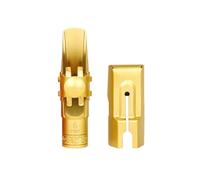 Embouchure de saxophone soprano 5C/6C/7C/8C/9C Embouchure avec capuchons Coussinets Accessoire Instrument de musique Saxophone professionnel en métal avec couvercle coulissant