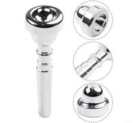 Embouchure de trompette 3C 7C - Tailles élégantes - Alliage de cuivre plaqué or - Pour trompettistes intermédiaires à avancés (argent 3C)