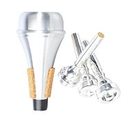 Embouchure De Trompette Avec Sourdine Ensemble 3C 5C 7C, Accessoires De Pratique, Matériel Enargenté - Léger Et Portable, Installation Facile, Pour Musiciens Et Étudiants
