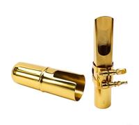 Embouchure professionnelle en métal pour saxophone ténor Taille 56789 avec ligatures et capuchon (Ténor 6)