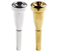 Embouchure Trompette 7C Plaqué Or Brillant pour Intermédiaire - Conception Assistée par Ordinateur - Compatible Bach Vincent - pour accessoire Musique Portable(Silver 5C)
