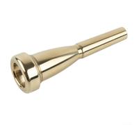 Embouchure Trompette 7C Plaqué Or Brillant pour Intermédiaire - Conception Assistée par Ordinateur - Compatible Bach Vincent - pour accessoire Musique Portable(Gold 5C)