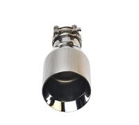 Embout 2.5 pouces entrée 4 pouces sortie 7.5 "de Long 304 en acier inoxydable bouche inclinée Double couche embout de tuyau d'échappement Do(IN60-OUT76MM)