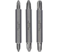 Embout à double lame, 3 pièces, PH1, PH1, PH2, PH2, PH3, PH3, 60 mm 2607001748