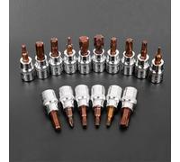 Embout à douille hexagonale 3/8" pour tournevis, tailles H3 à H10 et à T55, compatible avec cliquets et barres, construit en acier au chrome vanadium ()