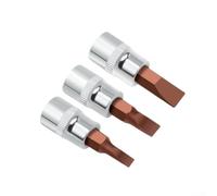 Embout à fente en acier au chrome vanadium pour douilles 1/4" FD4 FD5.5 FD7 Ajustement précis et longue durée de vie (FD4)