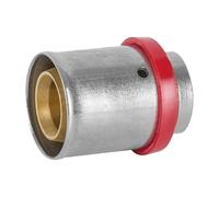 Embout à sertir 20mm pour tuyau PEX-AL-PEX - Laiton, compatible profil en U, jusqu’à 10 bar / 90 °C - Pour installations de chauffage et d’eau