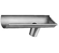 Embout à talon et moignon cylindrique pour gouttière de 33 - Ø 100 mm - côté droit - 205870000