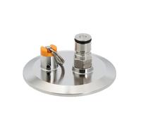 Embout à triple serrage avec tige de verrouillage à bille de gaz et vanne de régulation de pression (PRV) - 3"/4" (7,6 cm/10,2 cm) for fermenteurs coniques(3"TC)