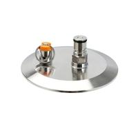 Embout à triple serrage avec tige de verrouillage à bille de gaz et vanne de régulation de pression (PRV) - 3"/4" (7,6 cm/10,2 cm) for systèmes de brassage(4"TC)