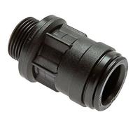 Embout Air Comprimé - Connecteur d'air comprimé - Raccord de tuyau droit - Raccord de tuyau d'angle en T - Douille à visser en laiton (connecteur à visser en plastique, 3/4'' x 22 mm)