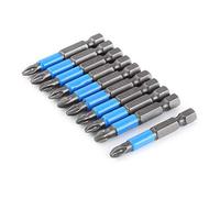 Embout antidérapant en cuir bleu, 10Pcs/Set S2 PH2 50mm Hex Magnetic Anti Slip Tournevis électrique Bits Power Tools