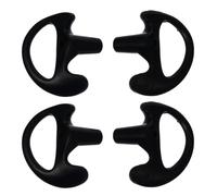 Embout Auriculaire en Silicone Noir, Lot de 2 Paires pour Oreillette
