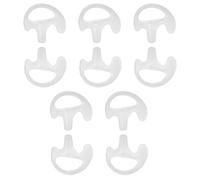 Embout Auriculaire Radio Bidirectionnel en Silicone Souple pour Talkie-walkie, Remplacement Extensible et Durable, Reste en sécurité Pendant l'exercice, Paquet de 10 (L 5 Paires)