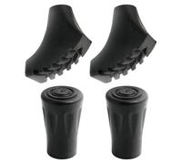 Embout Baton de Marche en Caoutchouc, 2 Rondes 2 en Forme De Fer À Cheval, Protecteur Embouts pour Bâtons de Marche Nordique Trekking, Universels Rubber Tips Replacement for Hiking Trekking Poles