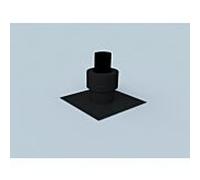 Embout de bouche Bertrams Polyline EW 40MA80P DN 80 , avec ventilation arrière et tube de bouche PP, noir