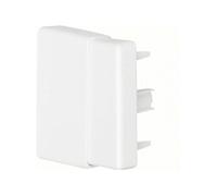 Embout blanc pour goulotte, H. 6.3 x P.4.5 cm