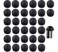 Embout bouchons tube chaise rond Noirs Embout entrant rond Pied chaise Embout pied chaise Caoutchouc Protection 32 pièces 19m Label
