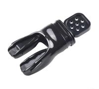 Embout buccal de plongée en silicone moulable, régulateur de morsure, antidérapant texturé pour sports sous-marins (noir)
