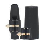 Embout buccal de saxophone alto | Ensemble de 3 pp de porte-parole Protecteur | COUVERCULES DE CAPILLE DE COUPES | Clip de la tête de flûte de ligature pour les accessoires d'instruments à vent (noir)