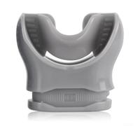 Embout buccal régulateur de plongée en silicone de qualité alimentaire, design antidérapant confortable pour les sessions sous l'eau (gris)