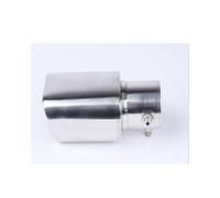 Embout Carré Universel Pour Tuyau En Acier Inoxydable Chrome Garniture Pour Ligne D'échappement Arrière Voiture Tuning(1 straight)