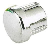 Embout contemporain - Décor : Chromé - Matériau : ABS - Pour tube de diamètre : 16 mm - OPES