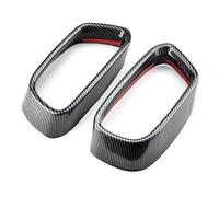 Embout Couvercle Garniture 2 Pièces, Cache De Sortie D'échappement Arrière Gauche Et Droit Pour Voiture, Accessoires Extérieurs Compatible Avec X5 F15 2014 2015 2016 2017 2018(Carbon Fiber)
