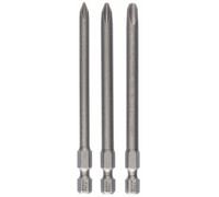 Bosch Embouts cruciformes 2607001757 PH1/PH2/PH3 extra-durs E 6.3 89 mm – 3 pièces