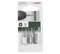 Embout cruciforme PZ 1, PZ 2, PZ 3 Bosch Accessories 2609255967 extra-dur Forme (embouts): D 6.3 3 pc(s)