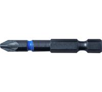 C.K T4560 PZ2LD | Lot de 3 embouts de tournevis à frapper en acier PZ2 | Embouts de vissage "Blue Steel" PZ2 50 mm | Lot de 3 Bleu embouts PZ2 50 mm