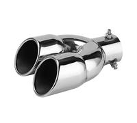 embout d echappement double 76 Qiilu tail pipes dual 3.0 Embouts d'échappement doubles pour voiture 2.4"Entrée 3" Sortie en acier inoxydable Double tuyaux d'échappement Embouts de silencieux 63-76-22