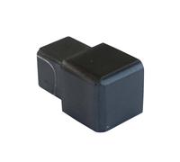 Embout Dalsys pour profilé carrelage 12,5mm profil carré acier inoxydable noir brossé - capuchon de finition pour profilé d'angle rail carrelage - accessoire profilé carrelage