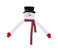 Embout d'arbre de bonhomme de neige, embout d'arbre de Noël,Embout d'arbre Hugger bonhomme de neige d'hiver - Ornement d'arbre de Noël, chapeau de cylindre d'arbre de Noël, brac