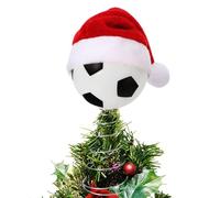 Embout d'arbre de Noël de football - Ornement d'arbre de balle de rugby pour la maison, le bureau et la décoration de fête, cadeau de Noël pour hommes, joueurs et équipes Spor
