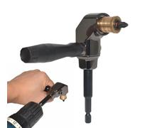 Embout de à angle droit, adaptateur de à angle droit - Percez un adaptateur à 90 degrés, adaptateur de perceuse avec poignée ergonomique, adaptateur à 90 degrés pour perceuses à main