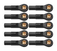 Embout de biellette de direction RC en plastique noir, ouverture de 2.5mm, hauteur de 23mm, support de boule, embout de biellette de liaison pour voiture RC 1/10, 10 pièces